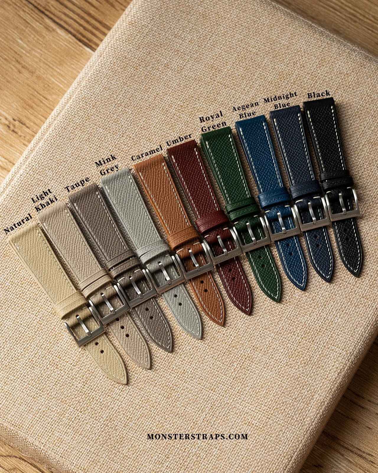 Epsom Leather Strap (Mink Grey)