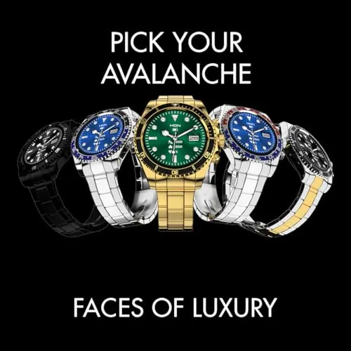 Fire-Boltt Avalanche Stainless Steel Smart Watch With Extra Silicone Strap, 2 Watch Looks - Sporty & Fomal, Bluetooth Calling with 1.28” HD Display, 2 Button Pushers (Gold Black)