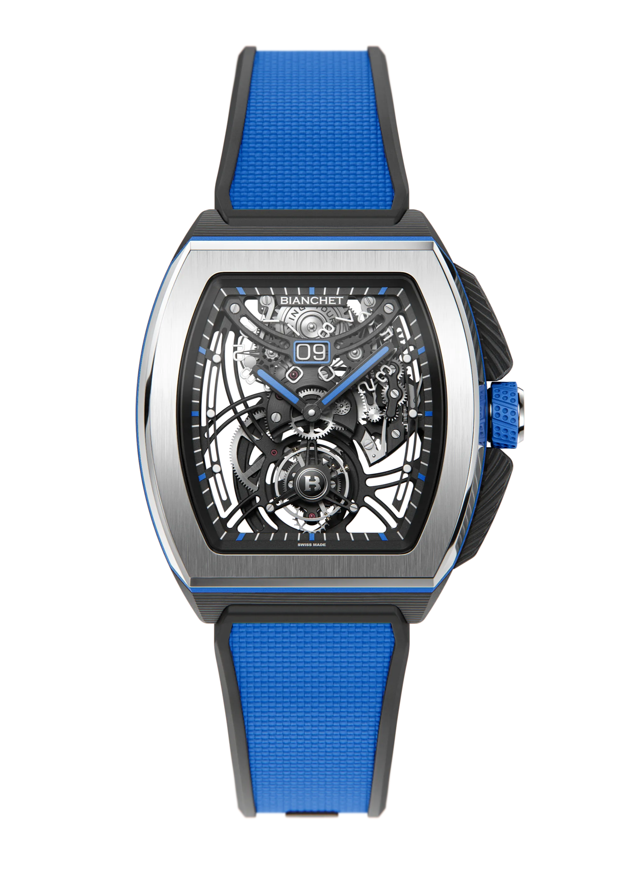 Flying Tourbillon Grande Date B 1.618 Hybrid Blue