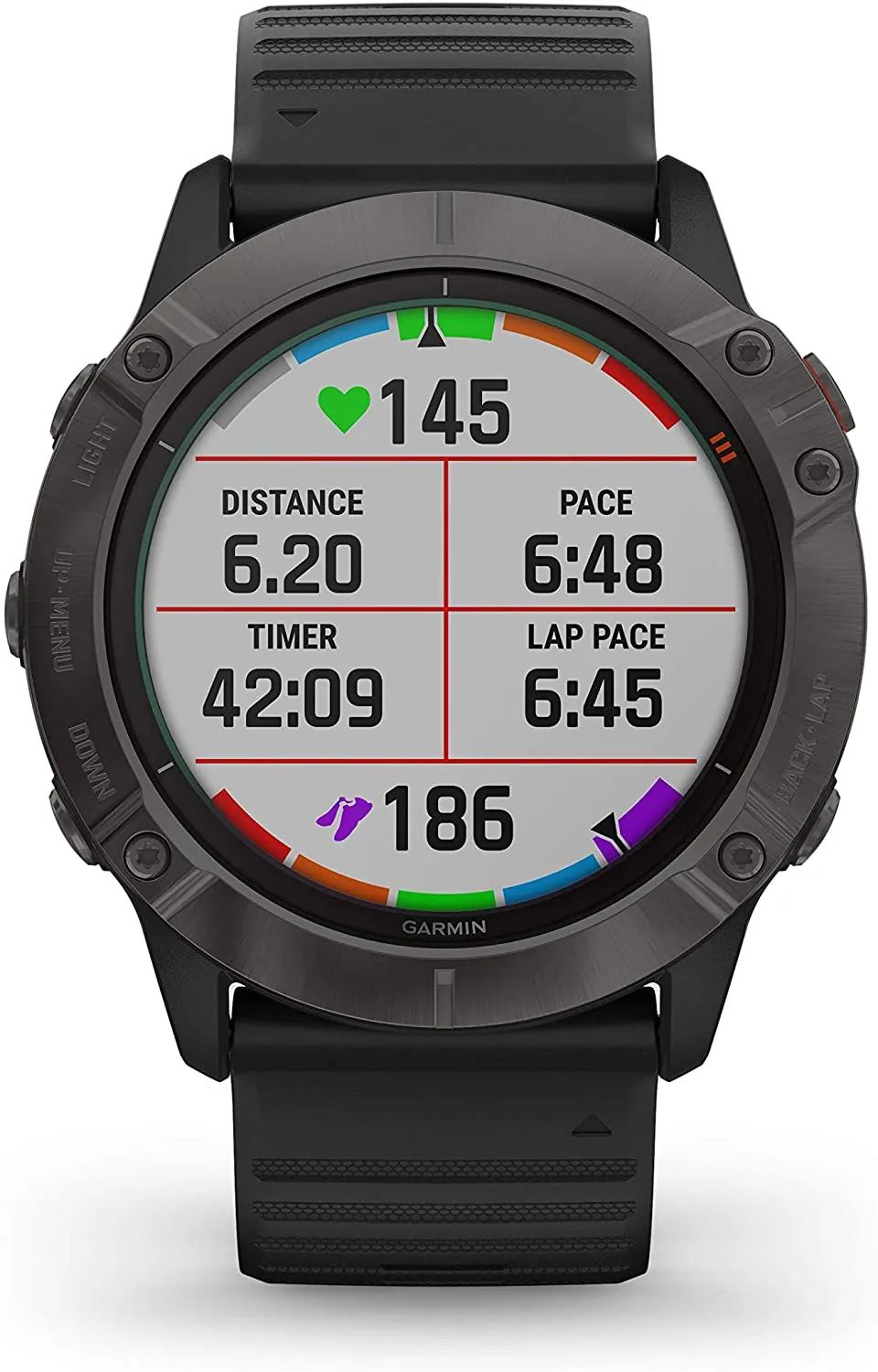 Garmin Fenix 6X Sapphire, Premium Multisport GPS Smartwatch - Carbon Grey With Black Band