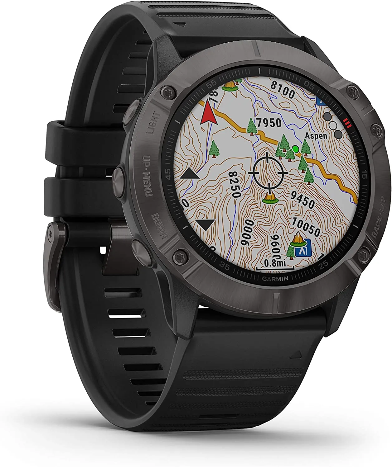 Garmin Fenix 6X Sapphire, Premium Multisport GPS Smartwatch - Carbon Grey With Black Band