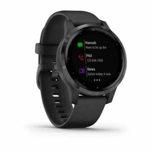 Garmin Vivoactive 4S GPS Running Fitness Smart Multi Sports Watch - Black Slate (Refurbished Grade-C)