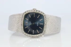 Genuine 18k Rolex Watch. ROLEX Cellini 3801 Diamond Bezel Mechanical Windup.