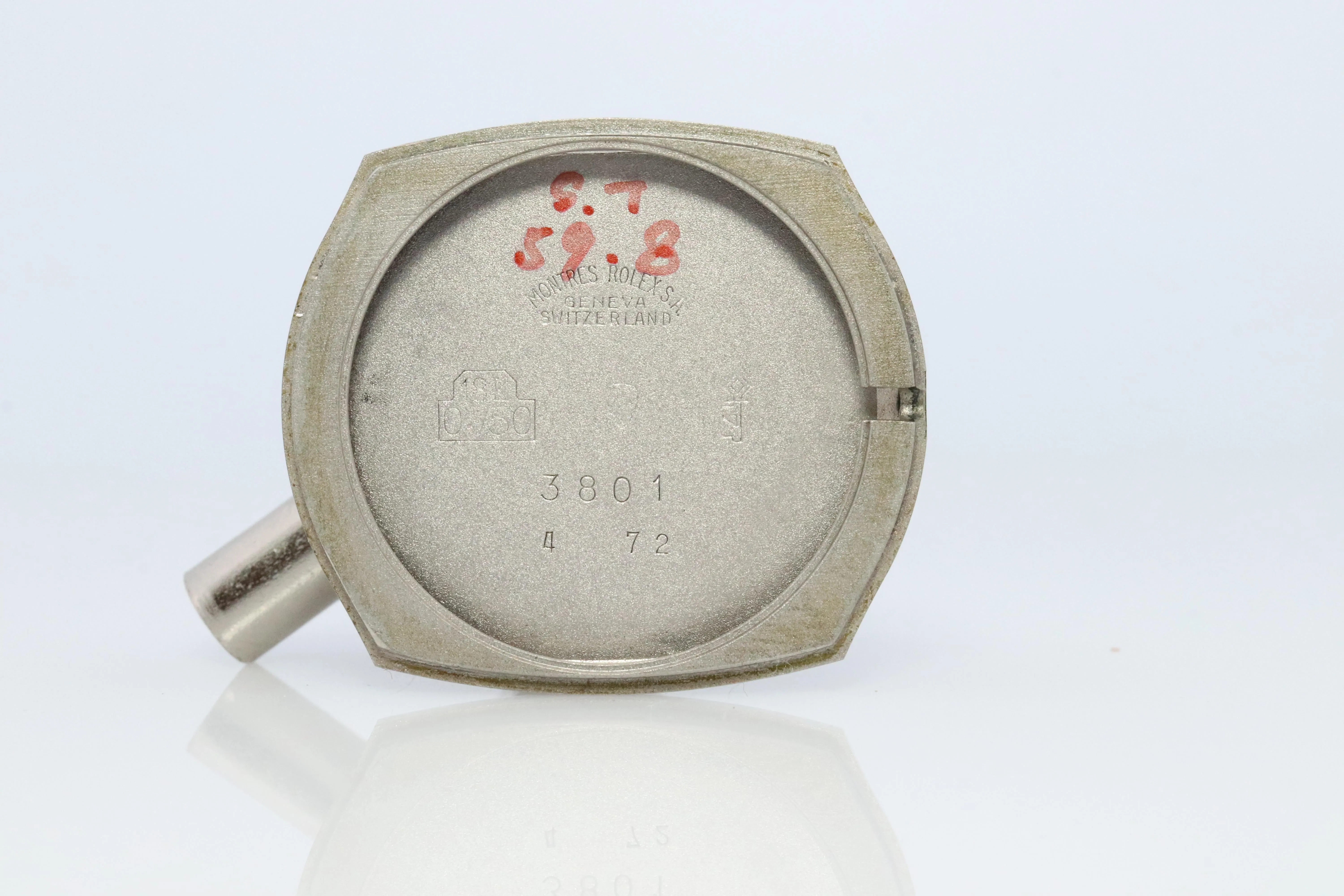 Genuine 18k Rolex Watch. ROLEX Cellini 3801 Diamond Bezel Mechanical Windup.