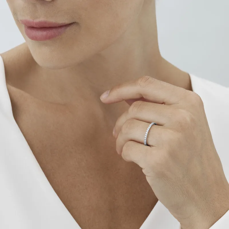Georg Jensen Aurora 18ct White Gold 0.46ct Diamond Eternity Ring