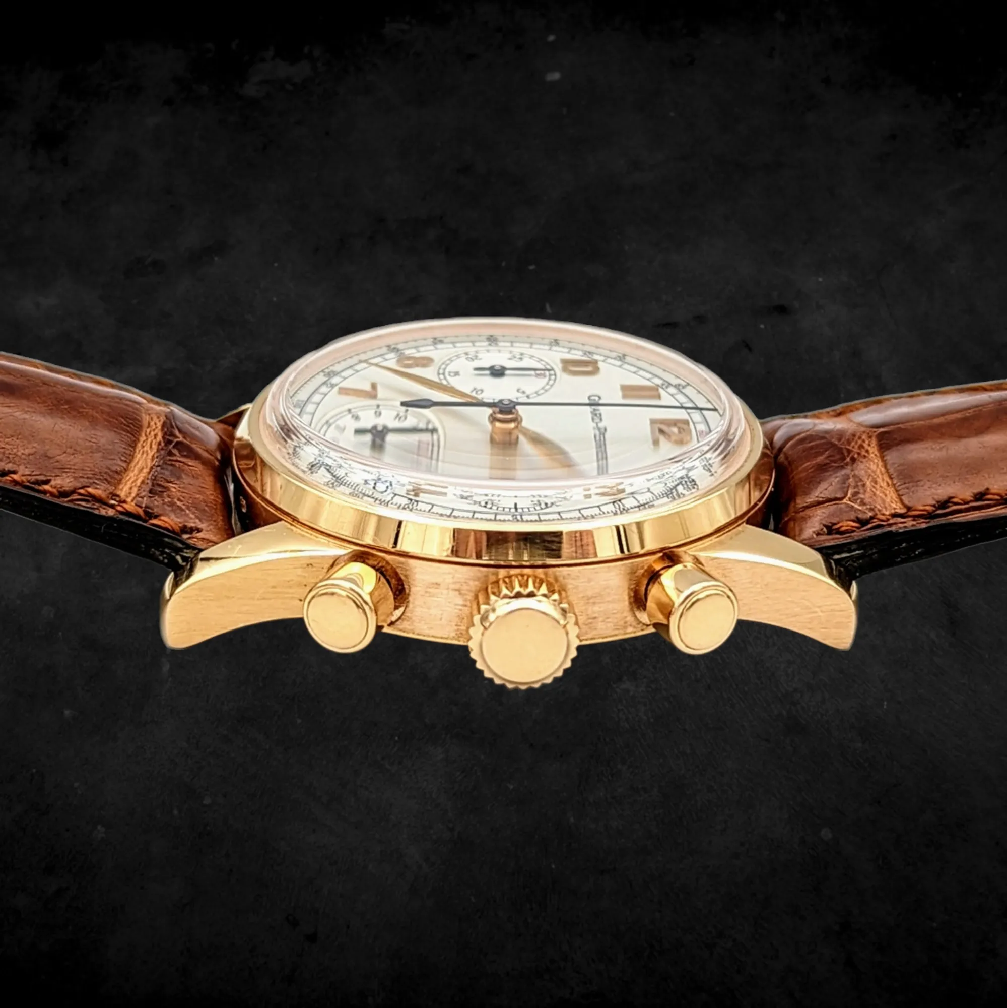 GIRARD-PERREGAUX Ref 4930 Chronograph Automatic Watch 18K Rose GOLD Wristwatch