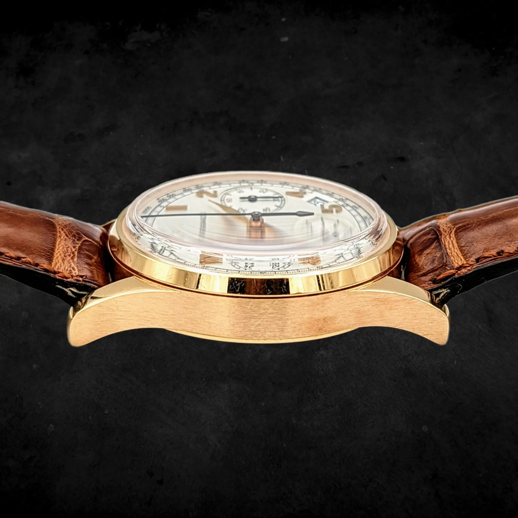GIRARD-PERREGAUX Ref 4930 Chronograph Automatic Watch 18K Rose GOLD Wristwatch