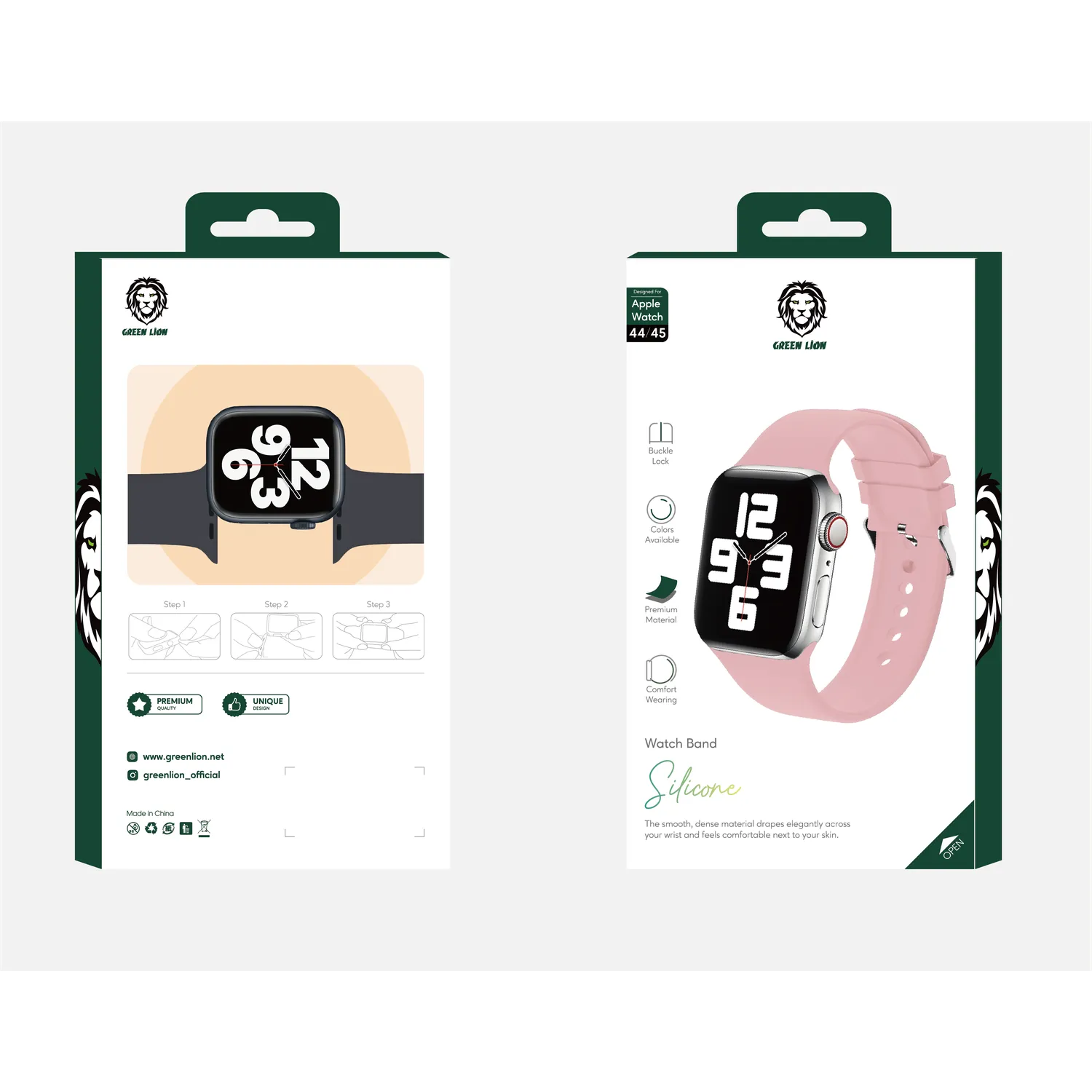 GREEN LION SILICONE WATCH BAND