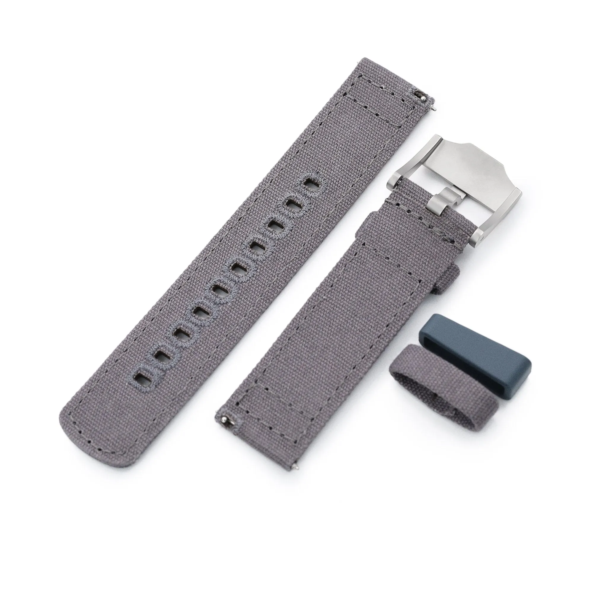 Grey Quick Release Canvas watch strap