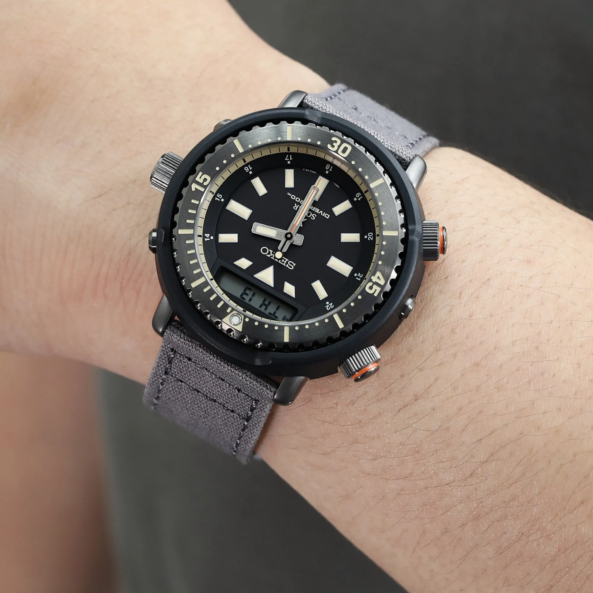 Grey Quick Release Canvas watch strap
