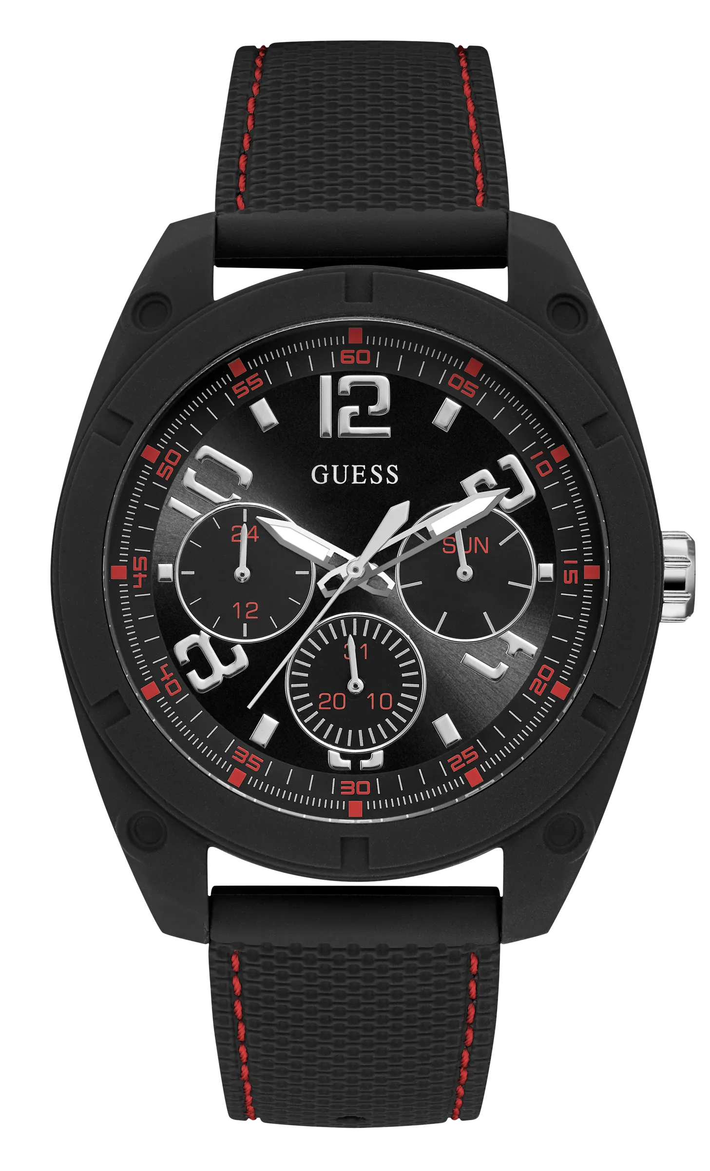 Guess Men Black Dial Analog Watch - W1256G1