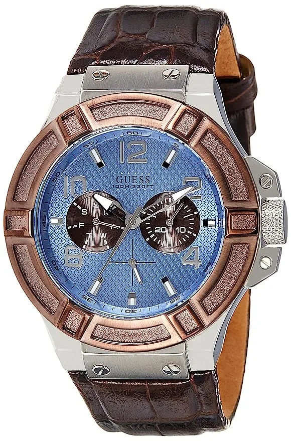 Guess Mens Blue Multi-function Watch - W0040G10