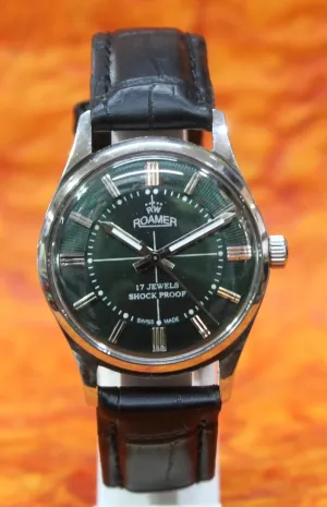 Hand Winding Swiss Made Wristwatch Roamer 17 Jewels FHF ST96 Vintage Mechanical Movement
