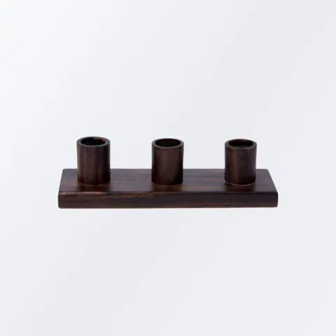 HandicraftViet Triple-Slot Watch Stand: Timeless Elegance for Three Watches - A Stylish and Functional Display Piece (N02)