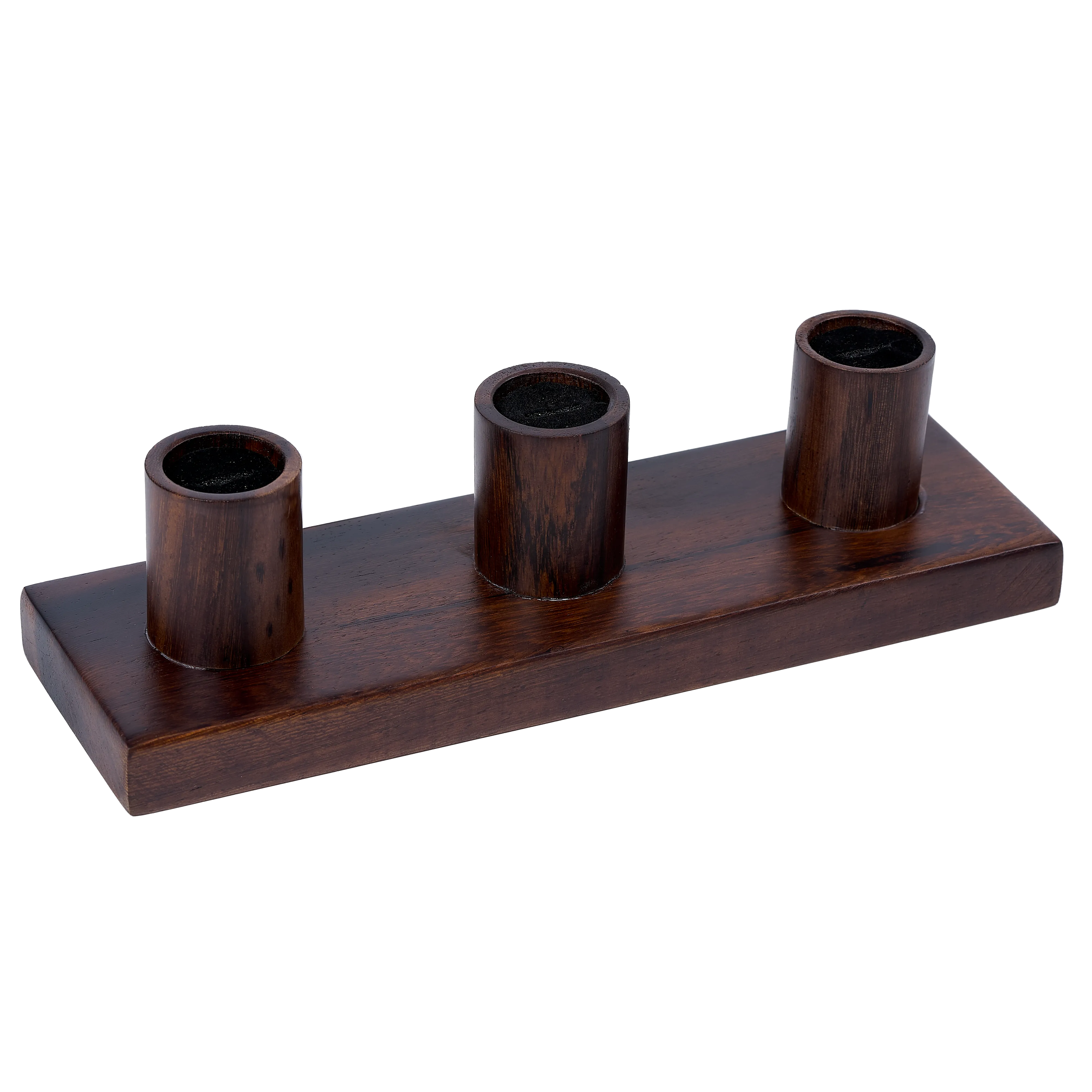 HandicraftViet Triple-Slot Watch Stand: Timeless Elegance for Three Watches - A Stylish and Functional Display Piece (N02)