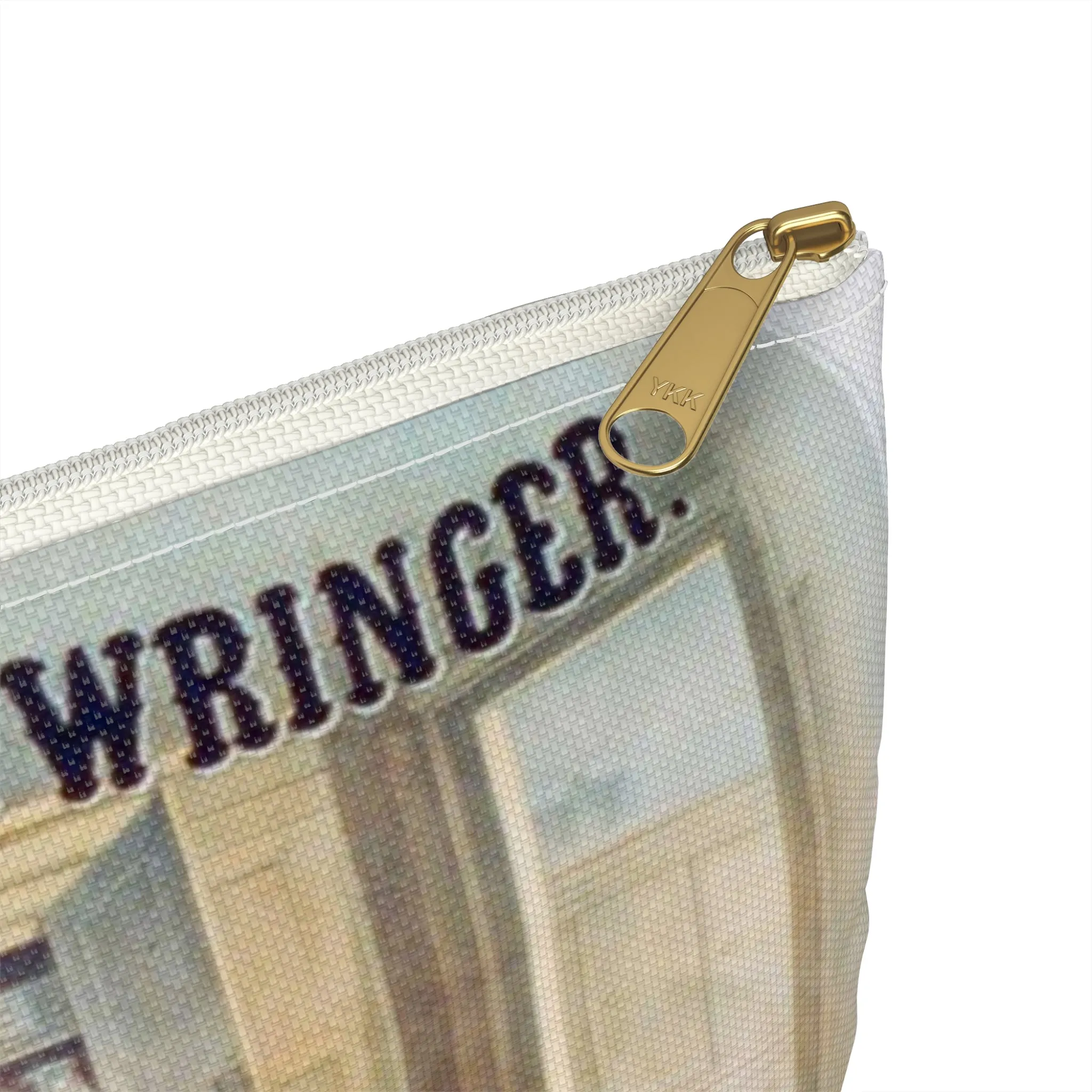 Home washing machine & wringer - A painting of women washing machines in a kitchen Large Organizer Pouch with Black Zipper