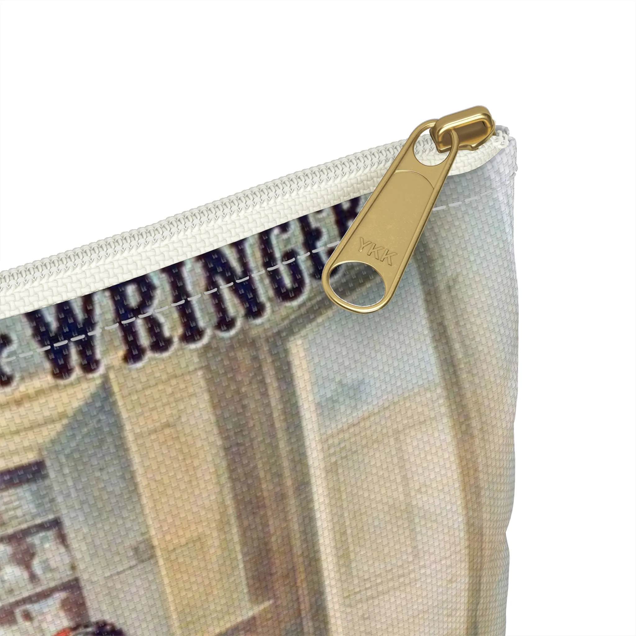 Home washing machine & wringer - A painting of women washing machines in a kitchen Large Organizer Pouch with Black Zipper