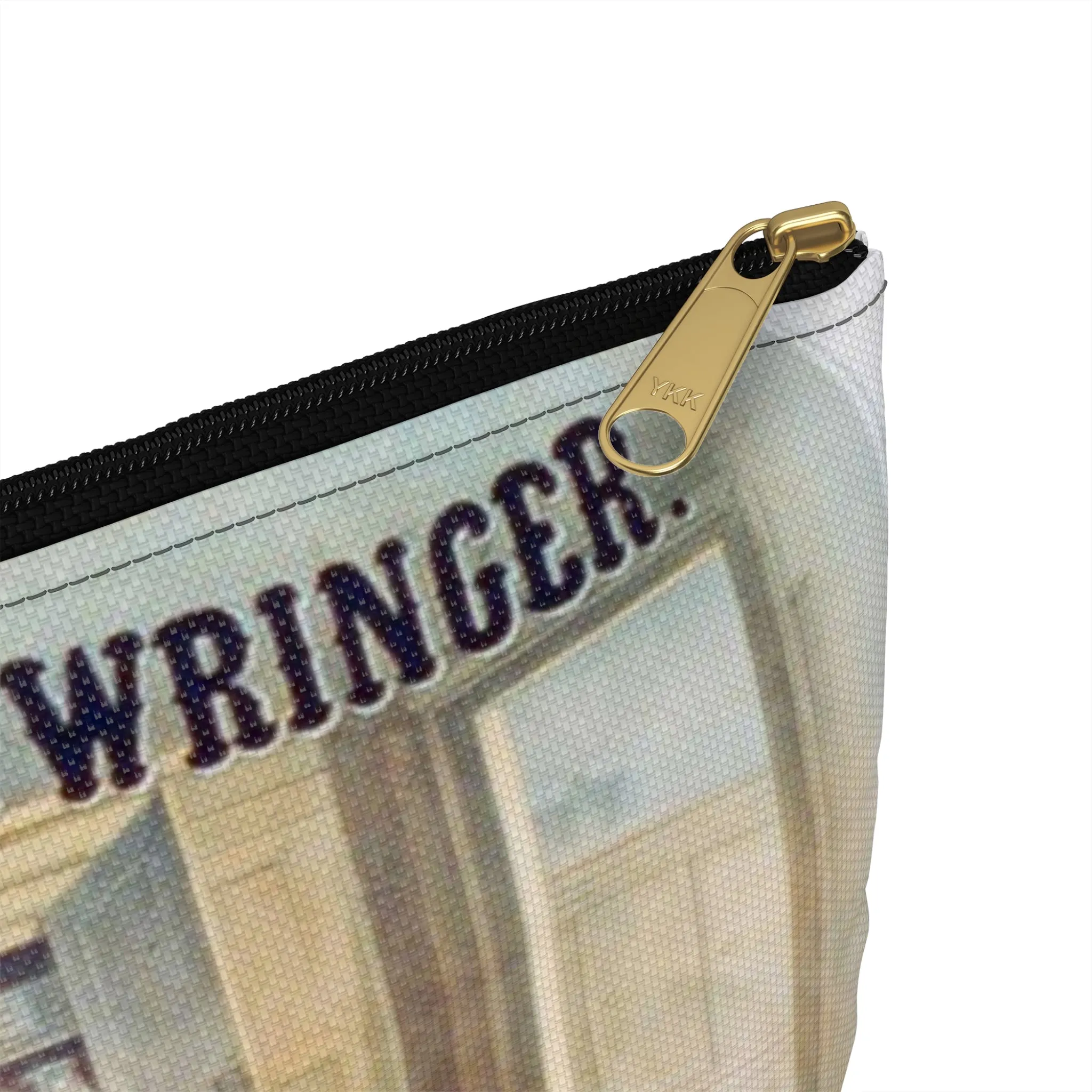 Home washing machine & wringer - A painting of women washing machines in a kitchen Large Organizer Pouch with Black Zipper