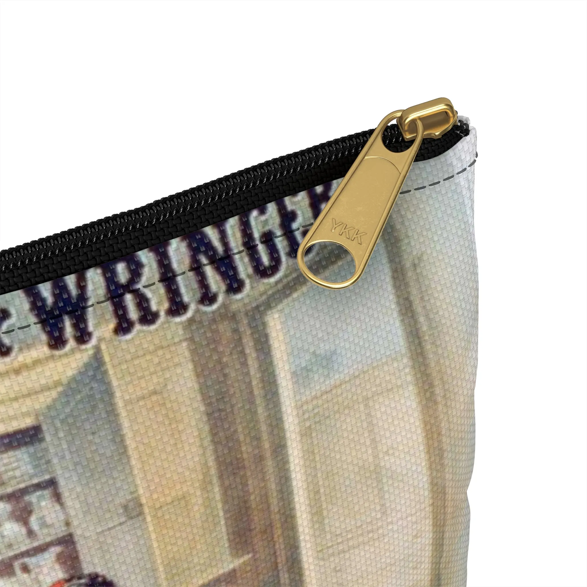 Home washing machine & wringer - A painting of women washing machines in a kitchen Large Organizer Pouch with Black Zipper