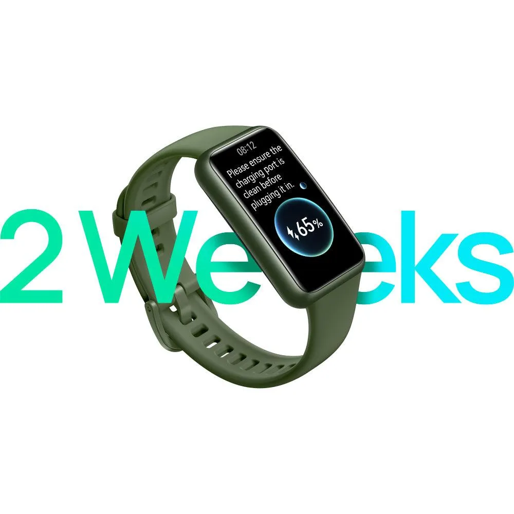 Huawei Band 7 LEA-B19 Green Durable Polymer Case With Wilderness Green Silicone Strap