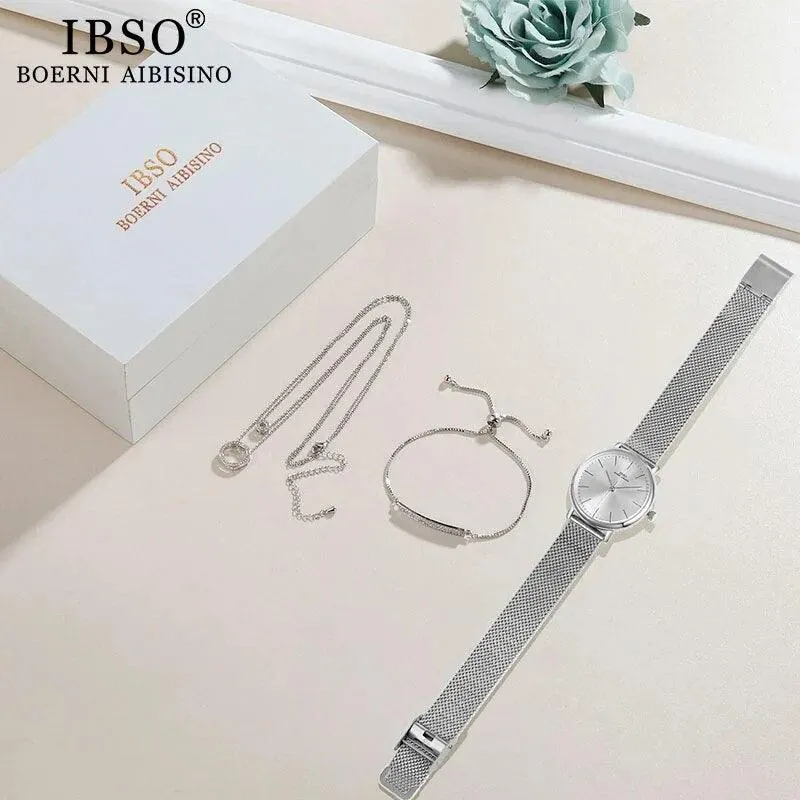 IBSO Crystal Quartz Women's Watches Gift Set For Her