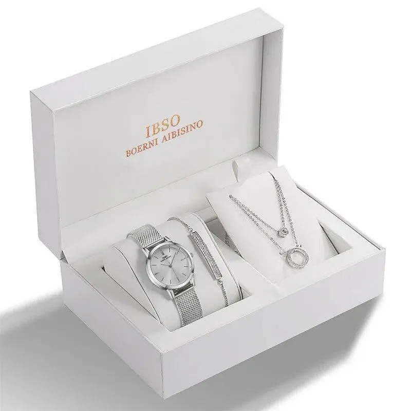 IBSO Crystal Quartz Women's Watches Gift Set For Her
