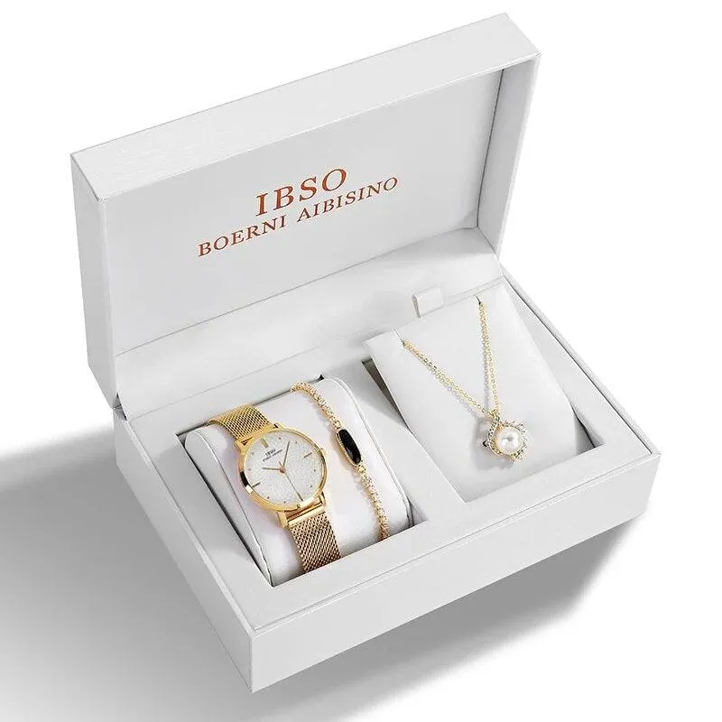IBSO Crystal Quartz Women's Watches Gift Set For Her