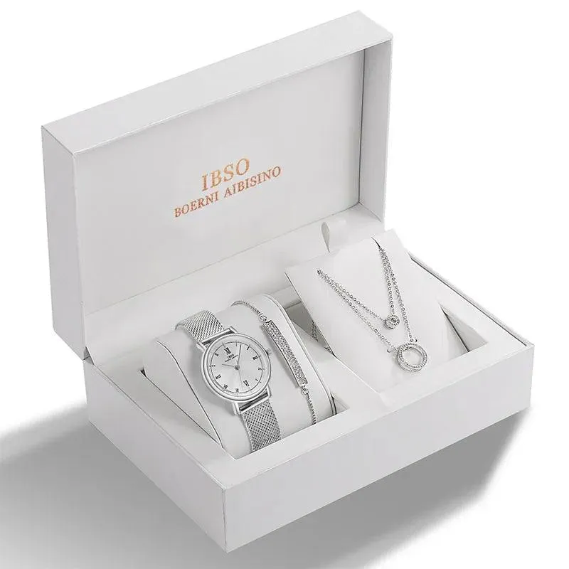 IBSO Crystal Quartz Women's Watches Gift Set For Her