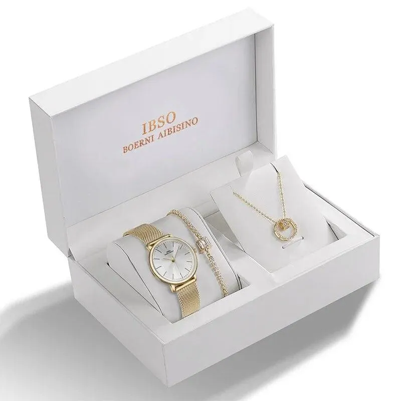 IBSO Crystal Quartz Women's Watches Gift Set For Her