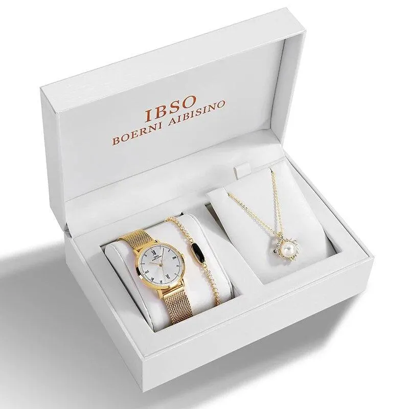 IBSO Crystal Quartz Women's Watches Gift Set For Her