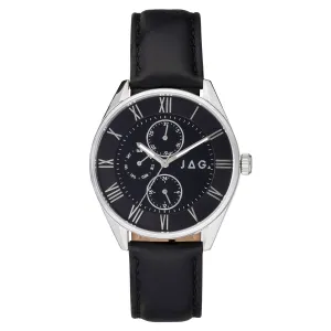 Jag Howard Silver and Black Analogue Men's Watch J2583