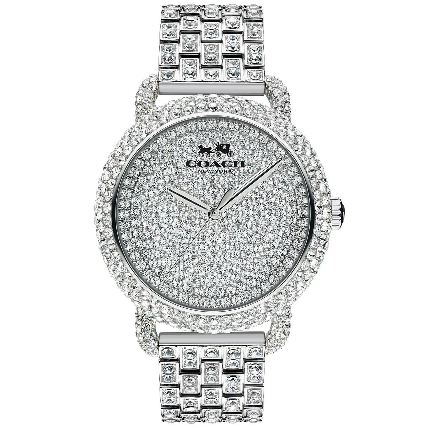 Ladies' COACH Delancey Crystal Pave Stainless Steel Watch 36mm - 14502364