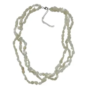 Ladies Natural Moonstone Stone Knitted Necklace
