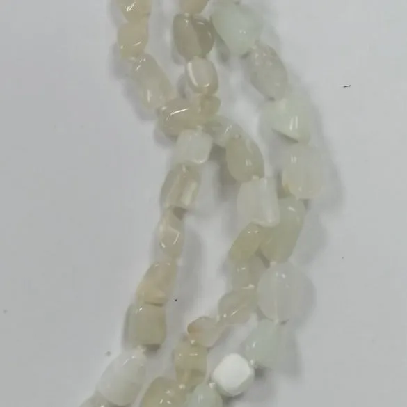 Ladies Natural Moonstone Stone Knitted Necklace