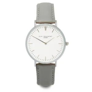 Large Oxford Watch White Dial with Grey Strap