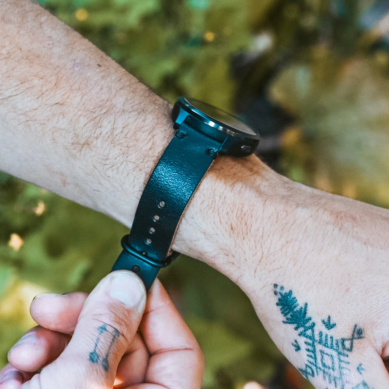 Leather Garmin Watch Band