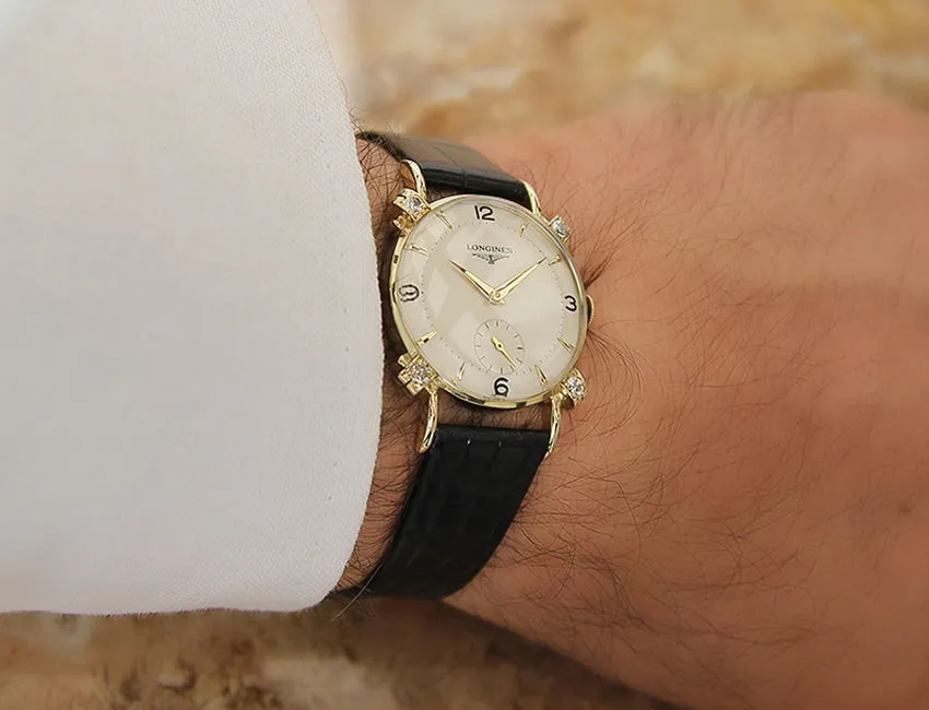 Longines Diamonds 14k Gold Men's Watch