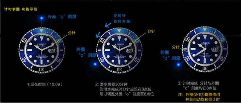 LOREO Mens Diving Watch