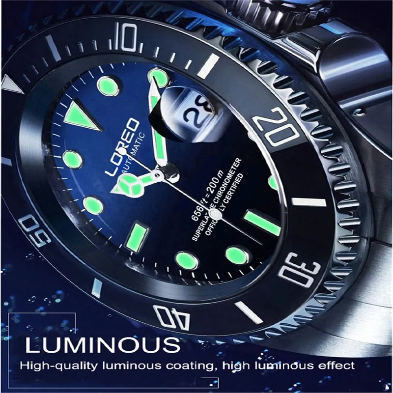 LOREO Mens Diving Watch