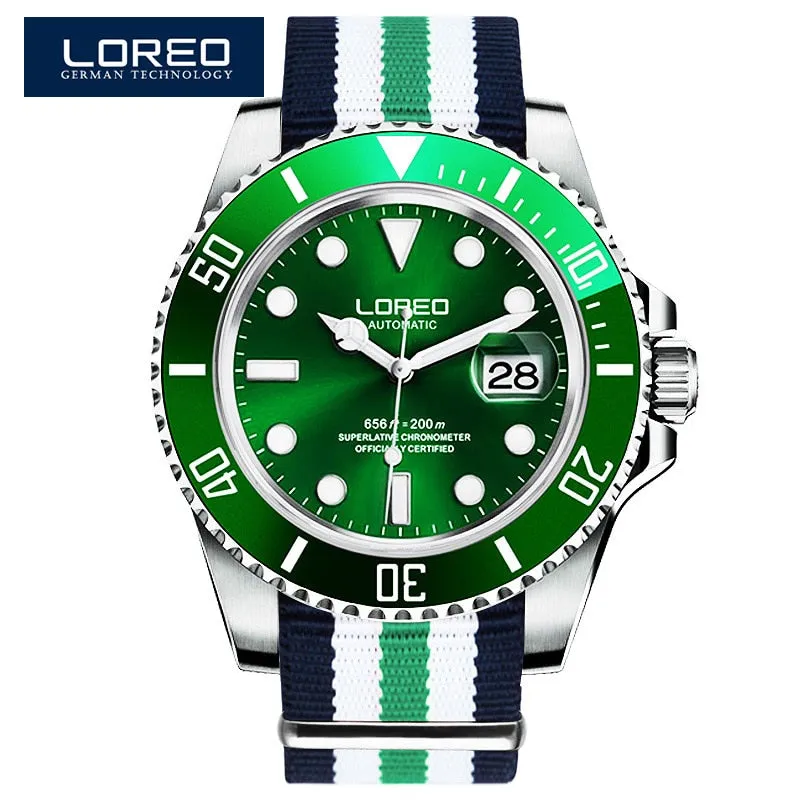 LOREO Mens Diving Watch