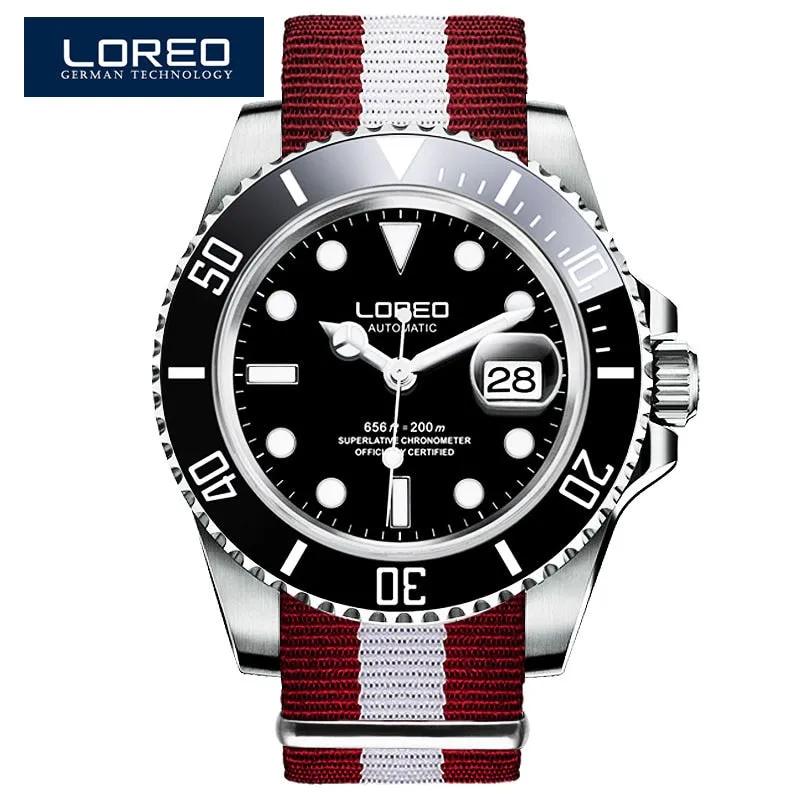 LOREO Mens Diving Watch