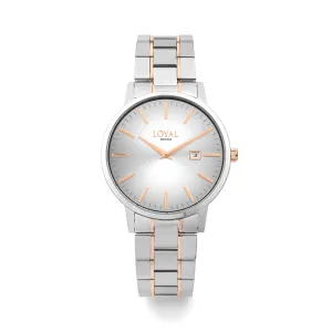 Loyal Enigma Men's 41mm Stainless Steel & Rose IP Quartz Watch
