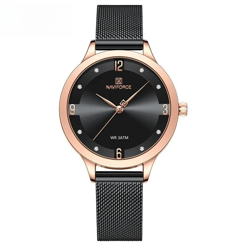 Luxury Women Clock Mesh Belt Elegant Quartz Ladies Watch