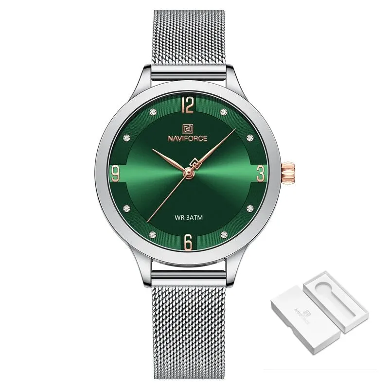 Luxury Women Clock Mesh Belt Elegant Quartz Ladies Watch