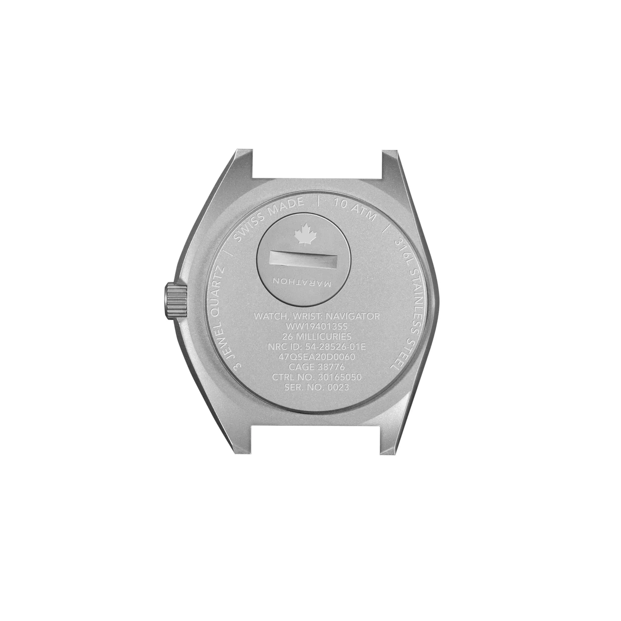 Marathon 41MM Arctic Edition STEEL NAVIGATOR - W/ DATE - (SSNAV-D) - ON DEFSTAN NYLON
