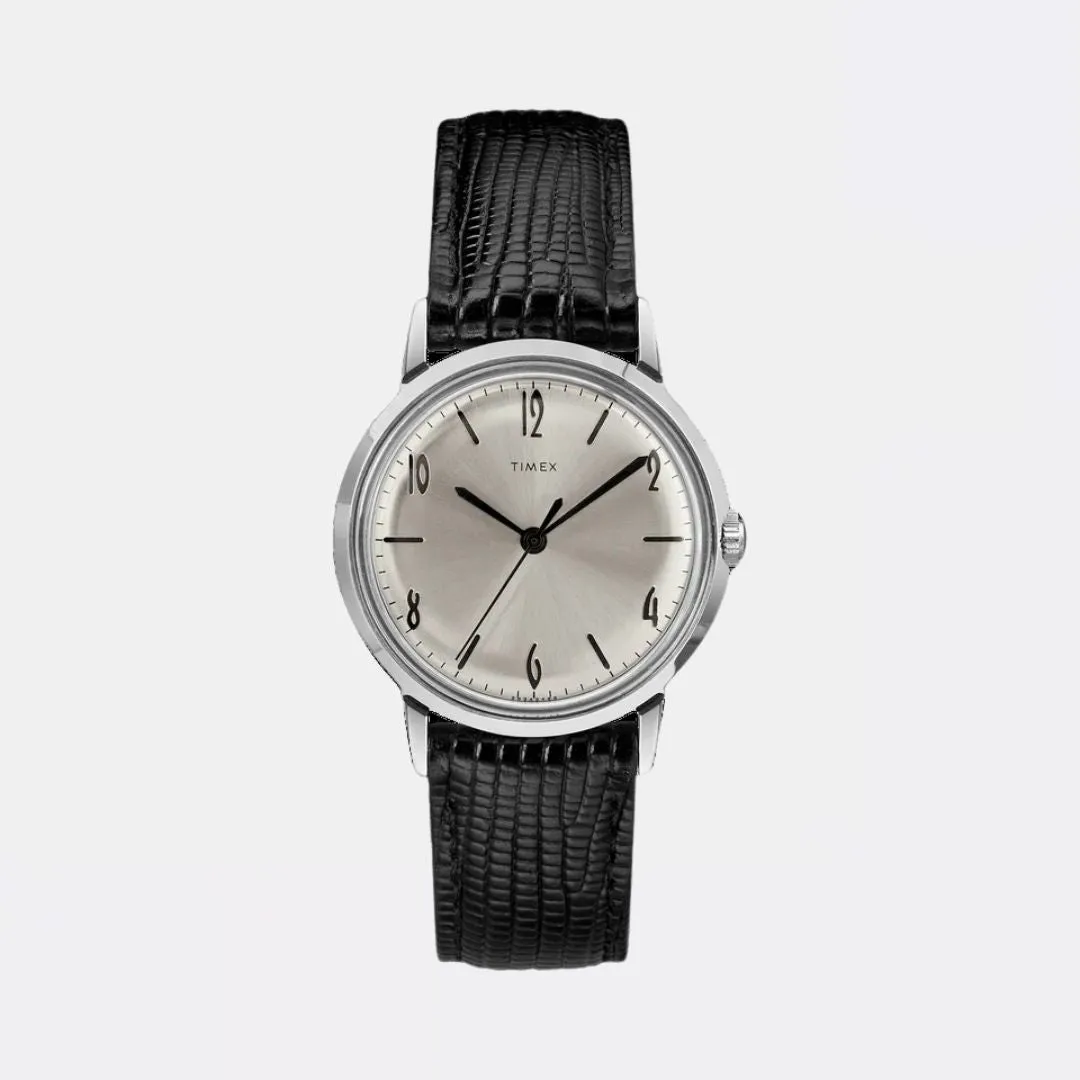 Marlin Hand-Wound 34mm Leather Strap Watch