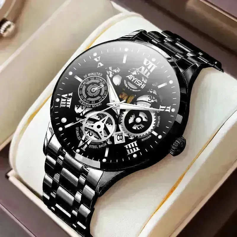 Men's Automatic Non-mechanical Men's Watch Stainless Steel Waterproof