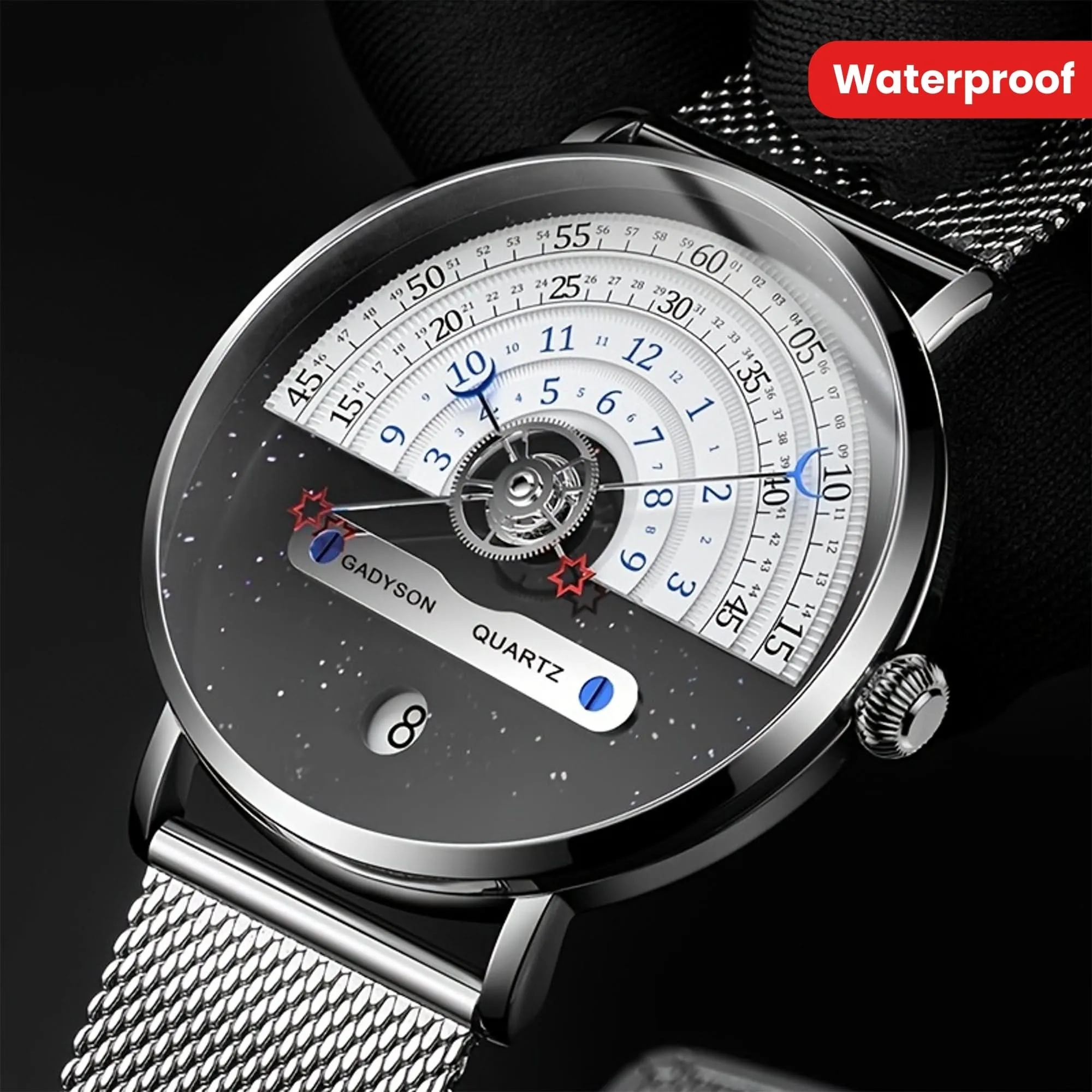 Men’s Stainless Steel Mesh Quartz Watch