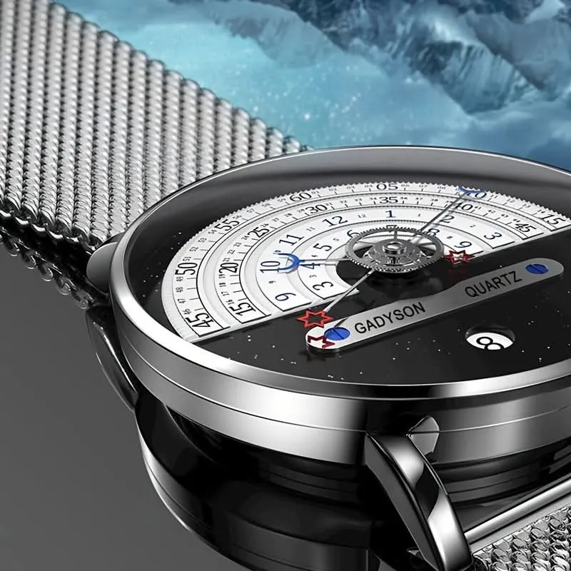 Men’s Stainless Steel Mesh Quartz Watch
