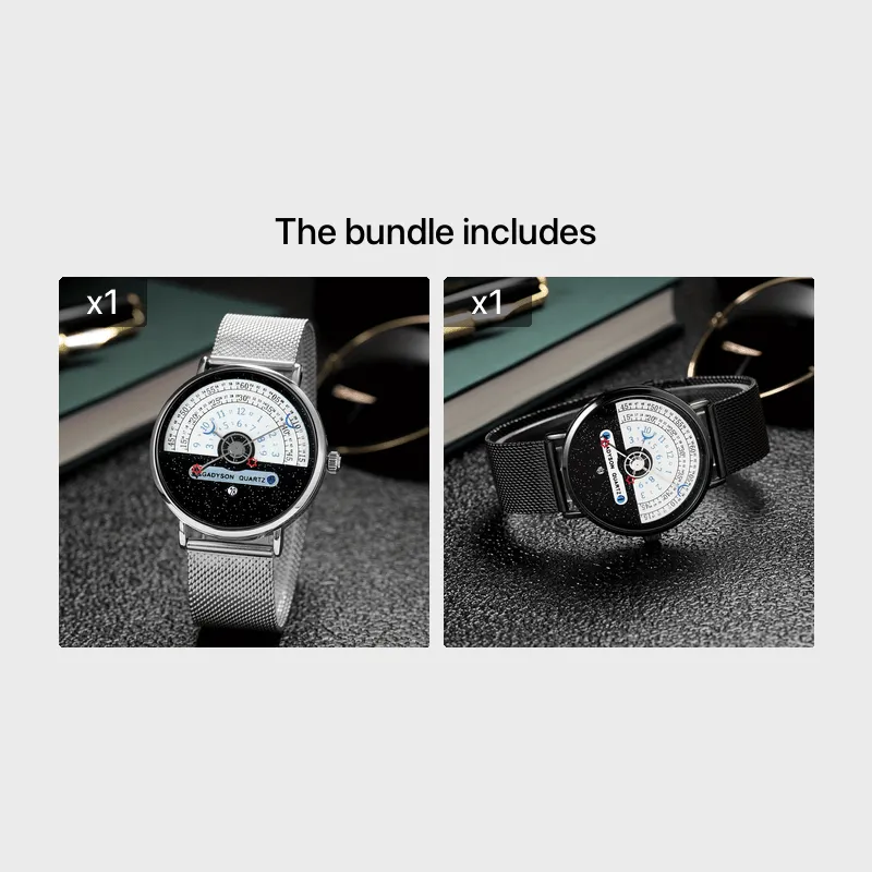 Men’s Stainless Steel Mesh Quartz Watch